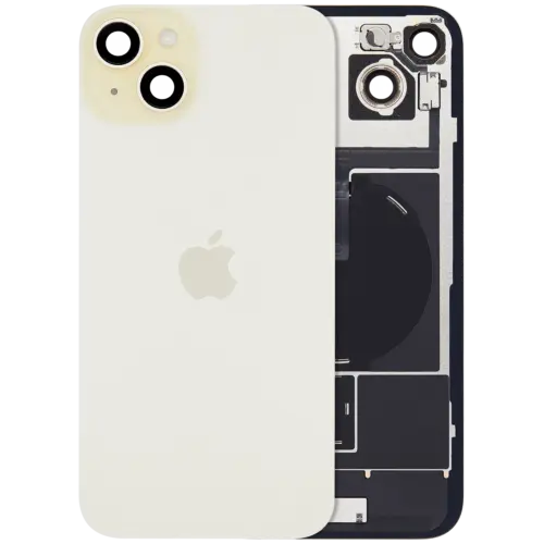 Back Glass w/ MagSafe Magnet & NFC & Flashlight Flex For IPhone 15 Plus (Genuine OEM) (Yellow)