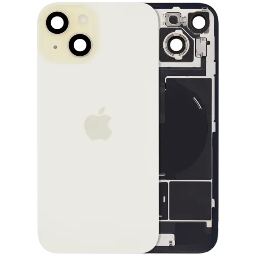 Back Glass w/ MagSafe Magnet & NFC & Flashlight Flex For IPhone 15 (Genuine OEM) (Yellow)