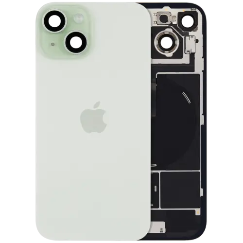 Back Glass w/ MagSafe Magnet & NFC & Flashlight Flex For IPhone 15 (Genuine OEM) (Green)