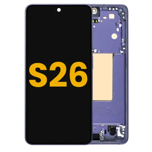 OLED Assembly With Frame For Samsung Galaxy S26 5G (US & International) (Refurbished) (Cobalt Violet)