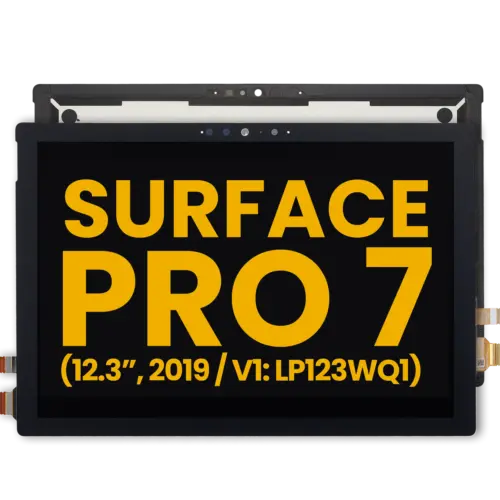 LCD Assembly With Digitizer For Microsoft Surface Pro 7 (Extension Cable Included) (1866 / Version 1: LP123WQ1) (Refurbished)