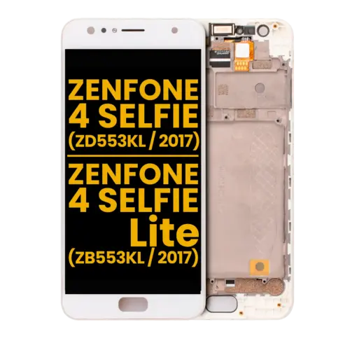 Écran LCD complet avec cadre pour Asus ZenFone 4 Selfie (ZD553KL / 2017) / ZenFone 4 Selfie Lite (ZB553KL / 2017) (reconditionné) (blanc) – Image 2