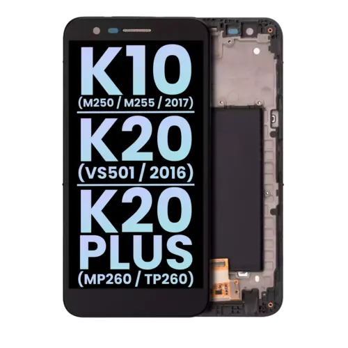 LCD Assembly With Frame For LG K10 (M250 / M255 / 2017) / K20 (VS501 / 2016) / K20 Plus (MP260 / TP260) (Genuine OEM) (All Colors)