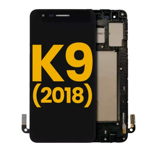Écran LCD avec cadre pour LG K9 (2018) (Remis à neuf) (Noir) – Image 2