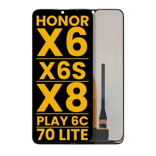 Écran LCD sans cadre pour Honor X6 / X6S / X8 5G / Play 6C / 70 lite 5G (Remis à neuf) (Toutes les couleurs)