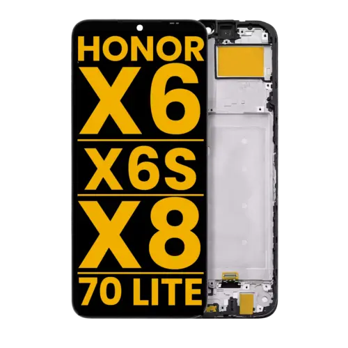 Écran LCD avec cadre pour Honor X6 / X6S / X8 5G / 70 Lite 5G (reconditionné) (toutes couleurs)