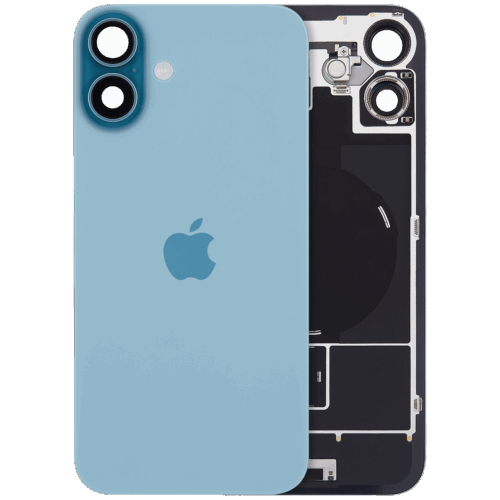 Back Glass w/ MagSafe Magnet & NFC & Flashlight Flex For iPhone 16 Plus (Genuine OEM) (US Version) (Teal)