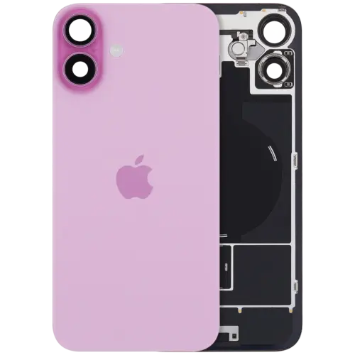 Back Glass w/ MagSafe Magnet & NFC & Flashlight Flex For iPhone 16 Plus (Genuine OEM) (Pink)