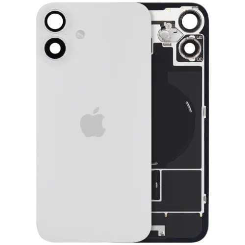 Back Glass with MagSafe Magnet & NFC & Flashlight Flex For iPhone 16 Plus (Genuine OEM) (UK / EU Version) (White)