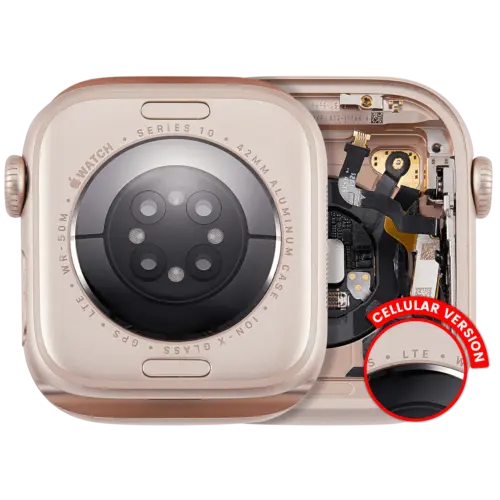 Housing Assembly Compatible For Watch Series 10 (42MM) (LTE Version) (Titanium / Gold)