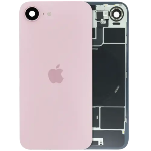 Vitre arrière avec aimant MagSafe, NFC et nappe pour lampe torche, compatible avec iPhone 17e (Pièce d'origine constructeur) (Rose)