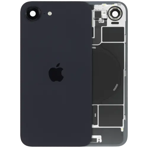 Back Glass w/ MagSafe Magnet & NFC & Flashlight Flex Compatible For iPhone 17e (Genuine OEM) (Black)
