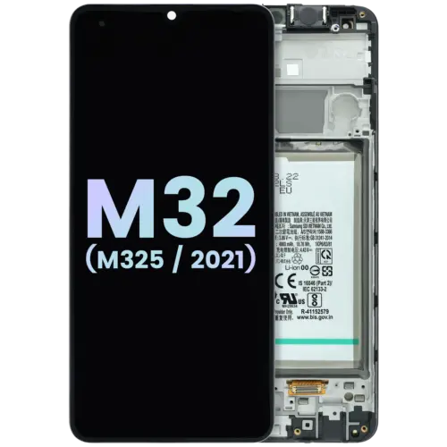 LCD Assembly With Frame For Samsung Galaxy M32 (M325 / 2021) (Service Pack) (All colors)