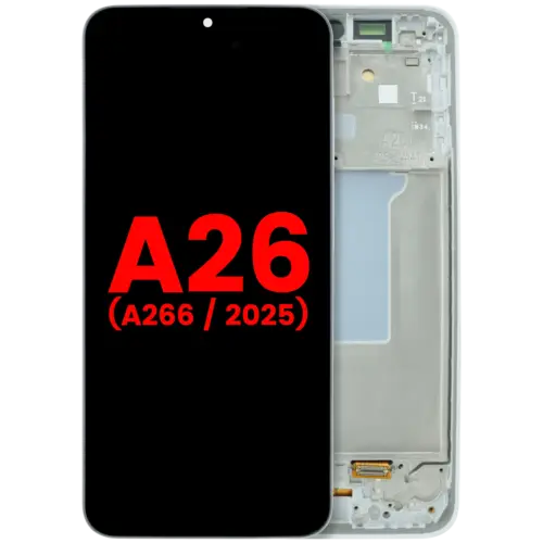 OLED Assembly With Frame For Samsung Galaxy A26 5G (A266 / 2025) (Aftermarket Plus) (White)