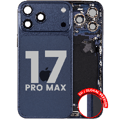 Back châssis W/ nappe de connecteur de charge & Small Parts pour iPhone 17 Pro Max (EU / Global Version) (Used OEM Pull: Grade B) (Deep Blue)
