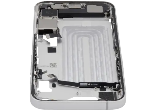 Mid-Frame Housing W/ Charging Port Flex & Small Parts For iPhone 16e / 17e (US Version) (Used OEM Pull: Grade A) (White) – Image 8