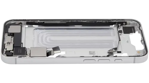 Mid-Frame Housing W/ Charging Port Flex & Small Parts For iPhone 16e / 17e (US Version) (Used OEM Pull: Grade A) (White) – Image 7