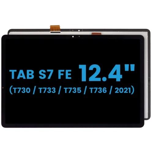 LCD Assembly Without Frame For Samsung Galaxy Tab S7 FE 12.4"(T730 / T733 / T735 / T736) (2021) (Aftermarket) (Black)