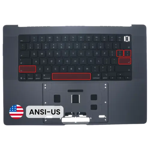 Top Case with Keyboard (ANSI US) For MacBook Pro 16" A3428 / A3429 (2026) (Genuine OEM) (Space Black)