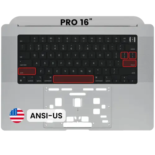 Top case avec clavier (ANSI US) pour MacBook Pro 16" A2485 (2021) / A2780 (2023) (gris sidéral) – Image 3