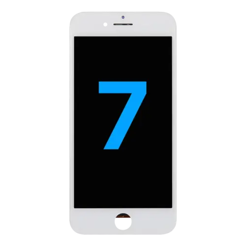 Écran LCD avec plaque en acier pour iPhone 7 (Pièce de rechange : AQ7) (Blanc)