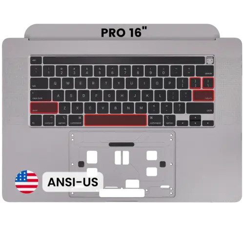 Top Case with Keyboard (ANSI US) For MacBook Pro 16" A2141 (2019) (OEM New) (Space Gray)