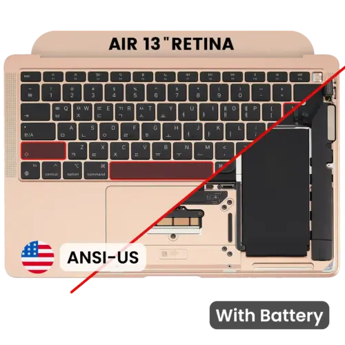 Boîtier supérieur avec batterie et clavier (ANSI US) pour MacBook Air 13" A2337 (2020) (Or)