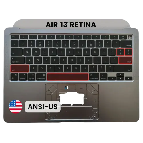 Top Case with Keyboard (ANSI US) For MacBook Air 13" A2337 (2020) (Used OEM Pull: Grade A) (Space Gray) – Image 6
