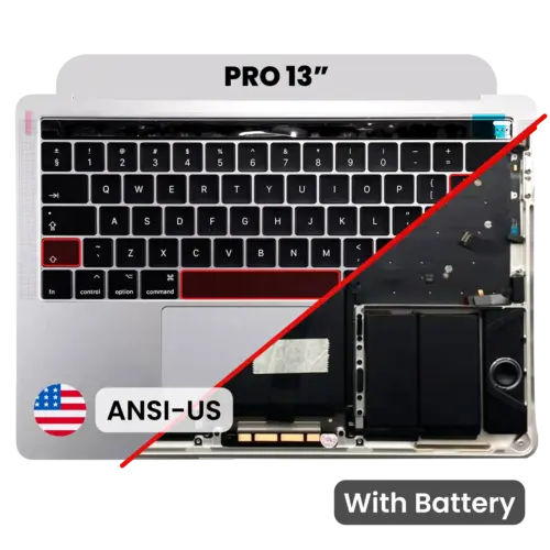 Top case avec batterie et clavier (ANSI US) pour MacBook Pro 13" A1706 (2016) (argent) – Image 4