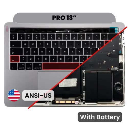 Top Case with Battery and Keyboard (ANSI US) For MacBook Pro 13" A1706 (2016-2017) (Space Gray)
