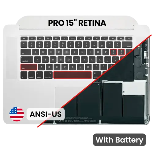 Top Case with Battery and Keyboard (ANSI US) For MacBook Pro 15" A1398 (2015)