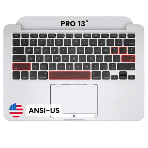 Top Case with Keyboard (ANSI US) For MacBook Pro 13" A1425 (2012-2013) (OEM New)