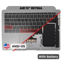 Top case avec batterie et clavier (ANSI US) pour MacBook Air 13" A1932 (2018-2019) (Used OEM Pull: Grade B) (gris sidéral)