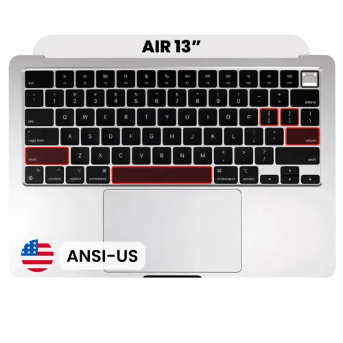 Top Case with Keyboard (ANSI US) For MacBook Air 13" A3240 (2025) (Genuine OEM) (Silver)