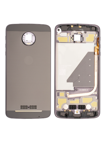 Coque arrière pour Motorola Moto Z Droid (XT1650-01 / 2016) (Pièce d'origine constructeur) (Noir / Gris) – Image 2
