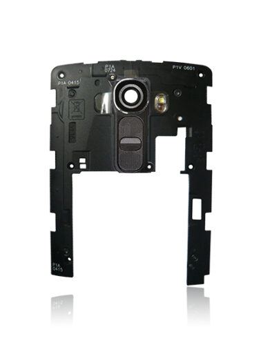 Back Housing Bezel Panel Frame With Power & Volume Button Flex For LG G4 (Black) – Image 2