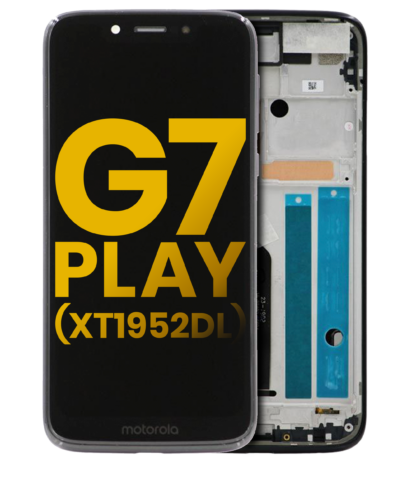 Écran LCD avec cadre pour Motorola Moto G7 Play (XT1952 / 2019) / T-Mobile Revvlry (Pièce d'origine constructeur) (Noir étoilé) – Image 4
