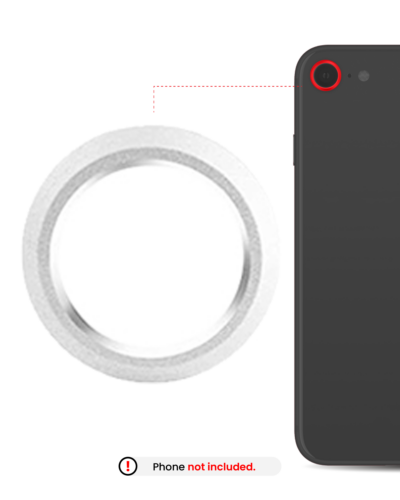 Anneau de contour de caméra arrière uniquement pour iPhone 8 (argent) (lot de 10) – Image 2