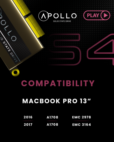 SSD Apollo S4 1 To pour Mac (NVMe PCIe Gen3x4) pour MacBook Pro 13" A1708 (2016-2017) – Image 7