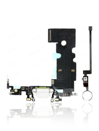 Solution de bouton d'accueil avec port de chargement pour iPhone 8 Plus (Argent) (version 2) – Image 2