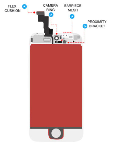 Écran LCD pour iPhone 5S / SE (2016) (Remis à neuf) (Blanc) – Image 7
