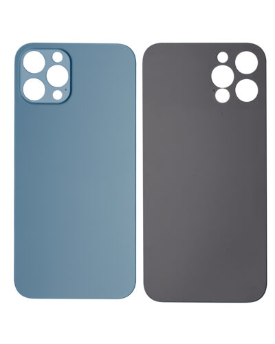 Vitre arrière avec 3M adhésif pour iPhone 12 Pro (No Logo / Large Camera Hole) (Pacific Blue) – Image 2