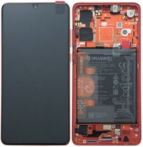 Display incl. battery (Original) - Amber Sunrise, Huawei P30
