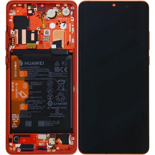 Display incl. battery (Original) - Red, Huawei P30 Pro