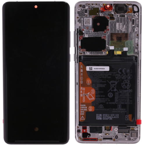 Display incl. battery (Original) - White, Huawei P50 Pro