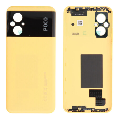 Rear cover (Original) - Yellow, Xiaomi Poco M5