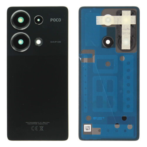 Rear cover (Original) - Black, Xiaomi Poco M6 Pro
