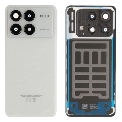 Rear cover (Original) - White, Xiaomi Poco F6 Pro