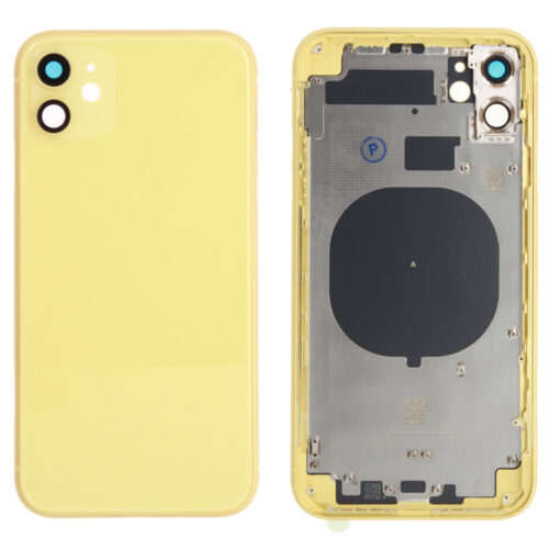 Vitre arrière hors Logo (compatible) - jaune, pour iPhone 11