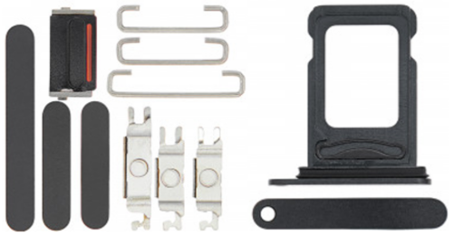 Keyset avec simcard tray (Pulled) - noir, pour iPhone 12